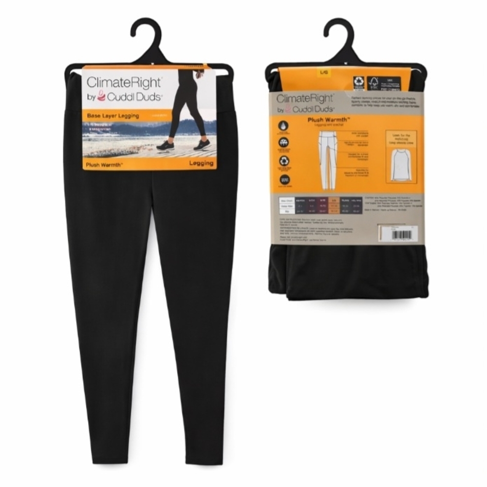 Cuddl Duds Black Base Layer Legging